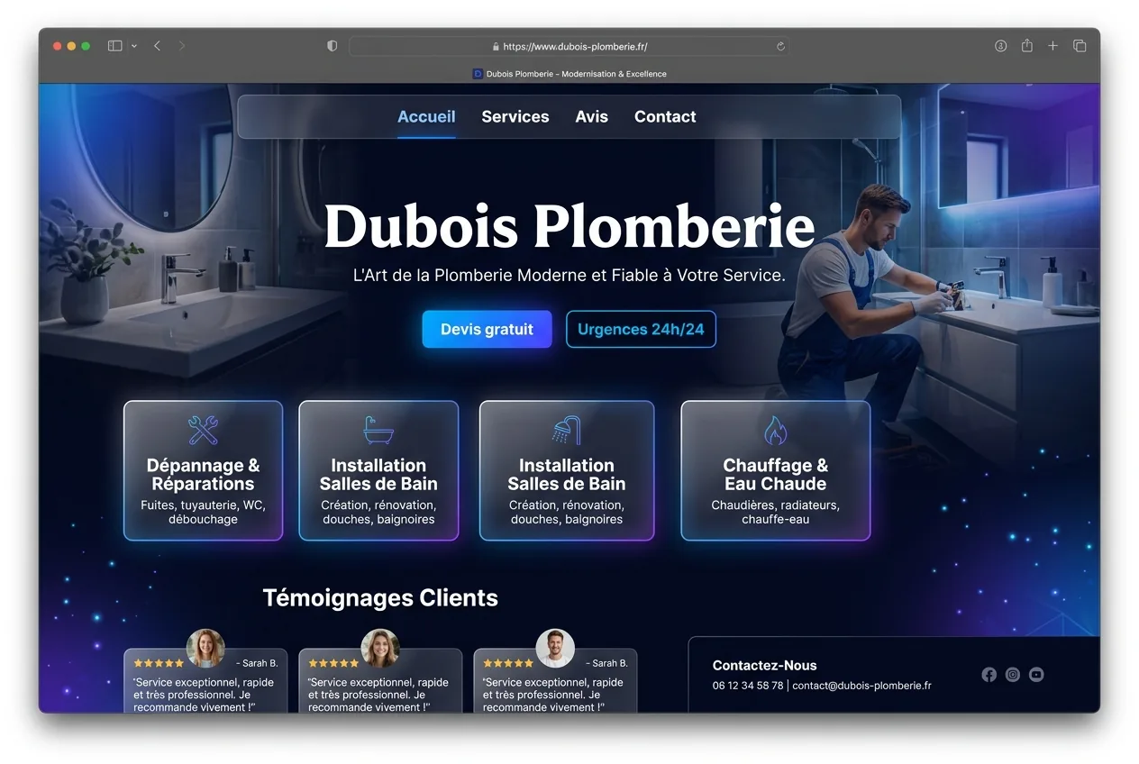 Site internet après refonte moderne par Pixanovax